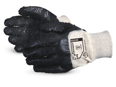 253/4K Superior Glove® Dexterity® Glove with 3/4 PVC Chip Coat 